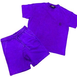 Men's 100% Cotton Oversized T shirt Pocket <b>Short</b> Set 2 Pieces Fashionable Sweat <b>Short</b> with Custom Logo Winter Printed Techniques - Product Image 6