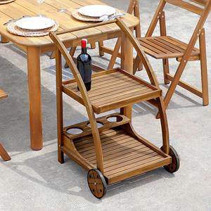 Chariot en bois de qualité supérieure provenant d'un fabricant de meubles vietnamien pour une utilisation à la maison, au jardin et dans l'hôtellerie - Product Image 4