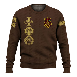 Iota Phi Theta 1963 Fraternidad Suéter de punto Chenille Letra griega Pullover Acrílico Ropa griega Ropa de invierno - Product Image 2