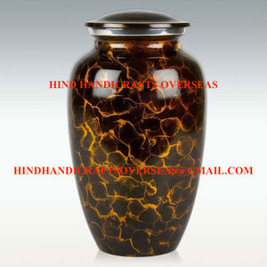 Urna de cremación de aluminio para adultos más vendida, Memorial funerario para cenizas humanas, suministros funerarios de metal de la India por HHO - Product Image 5