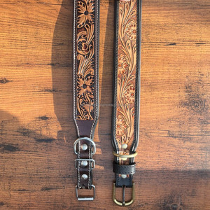 Nuevo Collar de Perro de Cuero Auténtico Hecho a Mano, Collar de Perro Ajustable Acolchado y Grabado, de Cuero Genuino, Gran Venta - Product Image 3