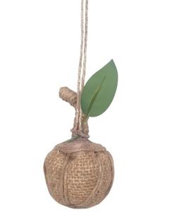 Cuentas yute adorno colgante de Navidad ecológico hecho a mano decoración de pared rústica sostenible 8x7cm estilo personalizable - Product Image 2