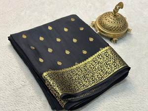 Magnifique Saree En Soie Avec Tissage Zari Or Partout Saree - Product Image 2