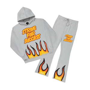 ชุดวอร์มสองชิ้นมีฮู้ดสำหรับผู้ชายชุดวอร์มสีพื้นชุดวอร์มสำหรับใส่วิ่งจ๊อดีสีพื้นพิมพ์โลโก้ได้ตามต้องการสำหรับฤดูหนาว - Product Image 3