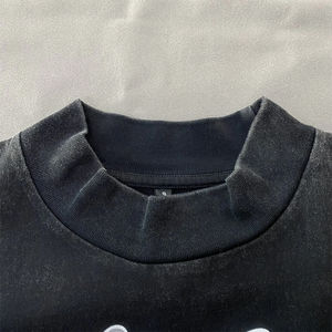 Nouveauté T-shirt Homme surdimensionné à manches longues en coton 100% double couche, lavage à l'acide, impression sérigraphique de qualité supérieure avec logo personnalisé - Product Image 5