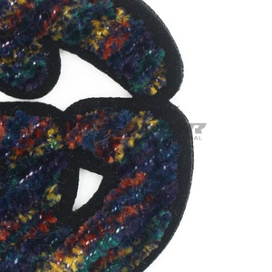 ผ้ากำมะหยี่ปักลายสำหรับเสื้อผ้าแผ่นปักสีสันสดใสแผ่นติดโลโก้ตามสั่ง - Product Image 5