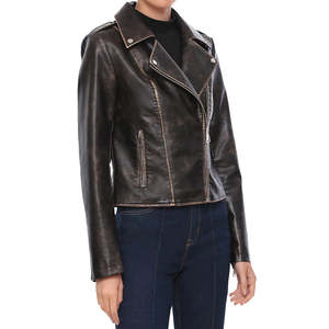 Wholesale 2025 Winter Wear New Fashion Women Leather Jacket Top Trending Adult Sizes Women Leather Jacket for Sale Custom Logo - Product Image 4