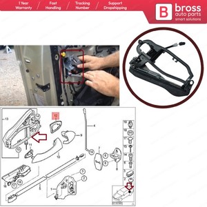 Support de porte à poignée extérieur pour bmw BDP995, pour X5, E53 51228243635 — 2000, cadre 2006 - Product Image 6