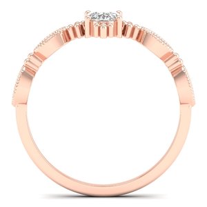 Reyes แหวนเพชรที่มีดีไซน์เป็นเอกลักษณ์0.54Ct ทอง14K ทรงรีตัด HPHT CVD ประดับด้วยเพชรสำหรับงานแต่งงานสุดหรูของขวัญสุดหรูสำหรับเป็นของขวัญ - Product Image 4