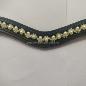 สายรัดคิ้วหนังแท้ทรงคลื่นพร้อมโซ่ตกแต่งหลากสีสีดำน้ำตาลน้ำตาลเข้ม - Product Image 5