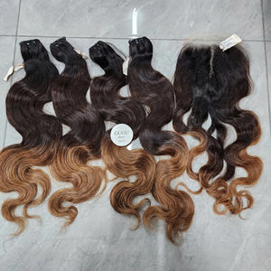 GUGU Cabello Humano Virgen Remy Marrón Oscuro de 20 Pulgadas, Ondulado, Doble Trama, Súper Doble Estirado, Color Personalizable, 100g, Vietnamita - Product Image 2