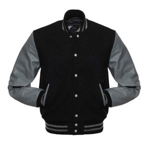 Chaqueta con letras Bomber de béisbol Vintage 2025 para hombre, ropa de calle de invierno con manga de cuero y soporte bordado personalizado de alta calidad - Product Image 1
