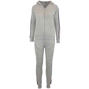 Survêtements respirants pour femmes, ensemble deux pièces, 100% coton, survêtement court avec capuche, vêtements durables pour femmes, service OEM - Product Image 1