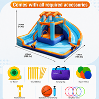 Kit de réparation inclus Conforme ASTM OEM ODM MOQ 1 pièce Réunion de famille Château gonflable avec grand toboggan en tissu Oxford 420D 840D