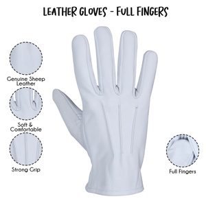 Guantes de cuero de dedo completo de piel de oveja suave de primera calidad para invierno Moda transpirable para uso diario informal y uso al aire libre - Product Image 4