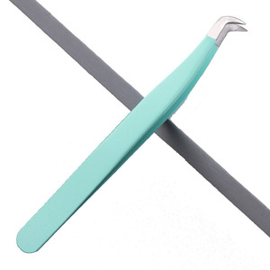 Pinces à cils à pointe en fibre, étiquette privée, fabrication personnalisée, pinces à cils à pointe en fibre droite pour un confort professionnel des cils - Product Image 4