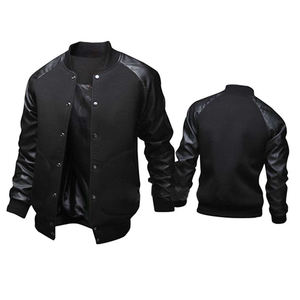 Chaqueta Deportiva de Béisbol Personalizada para Hombre, Chaqueta Bomber Unisex de Alta Calidad con Cuello Alto, Material de Lona Fina con Estampado - Product Image 2