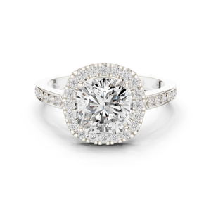 Anillo de moissanita de corte redondo de 14K Ajuste clásico de 6 puntas - Product Image 3