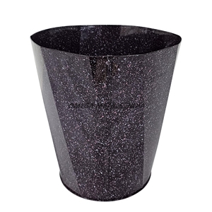 Jarrón de metal blanco moteado de primera calidad con forma curva elegante y acabado brillante suave para decoración moderna del hogar y la Oficina - Product Image 3