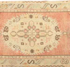 Alfombra Oushak de lana turca tradicional personalizada 3x5,9 pies Patrón abstracto de pila baja Corredor de pasillo - Product Image 5