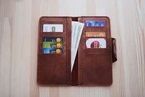 New Arrival Solid Color Long <b>Wallet</b> Multi-function <b>Wallet</b> Women's Leather <b>Clutch</b> Multi-Card Slots LWM-0244 - Product Image 3