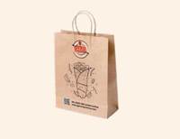 Sacs en papier, papier de qualité alimentaire, emballage durable, imprimé sur mesure, écologique, sacs à emporter, sacs de magasinage, utilisation au détail
