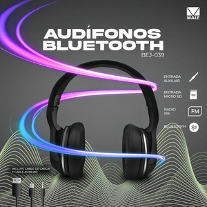 หูฟังบลูทูธแบบครอบหู Bej-039 Maz พร้อมไมโครโฟนและไฟ LED - คละสี - Product Image 5