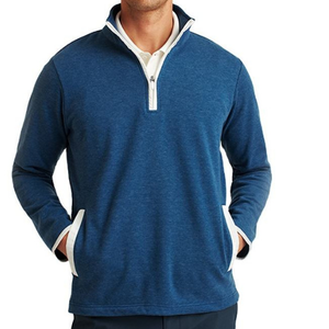 Venta al por mayor de moda de alta calidad deporte al aire libre cuello alto cálido media cremallera para hombre suéter a granel Sudadera con capucha de gran tamaño Golf - Product Image 1