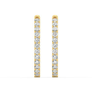 Boucles d'oreilles créoles de luxe en argent 925 avec perles d'eau douce et zircons taille brillant, sertissage griffe, plaqué rhodium, unisexe, pour mariage et usage quotidien - Product Image 2