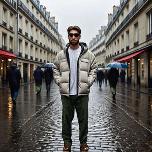 Mens Light <b>Weight</b> Puffer Outdoor Jacket | Packable Warm <b>Quilted</b> Coat | Water-Resistant Windproof Solid Winter Outerwear 2026 - Product Image 6