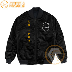 Iota Personalizado |   Chaqueta Varsity Transpirable Acolchada con Bordado de Satén Phi, Ropa Griega de Fraternidad Theta para Hombre, Venta al por Mayor - Product Image 2