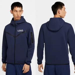 Venta al por mayor de invierno Atlético Chándal Gimnasio Entrenamiento Ropa deportiva Conjunto Hombres Cordón Chaqueta Regular Fit Correr Logotipo personalizado Sólido - Product Image 6