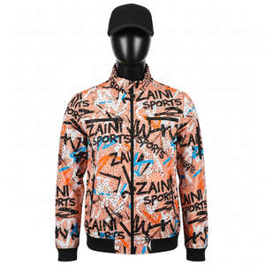 Chaqueta Softshell Premium de 300 GSM con Estampado de Sublimación Completo, Estilo Grafiti Multicolor, Logotipo Personalizado, Chaqueta Softshell Impermeable para Hombre - Product Image 1