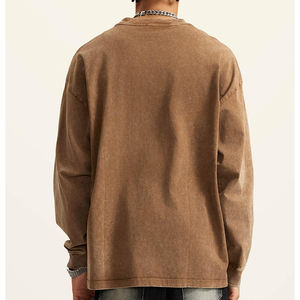 Sudadera de Invierno 100% Algodón, Cuello Redondo, Talla Grande Personalizada, Lavado Ácido, Antiencogimiento, Secado Rápido, Transpirable, Sensación Suave - Product Image 5