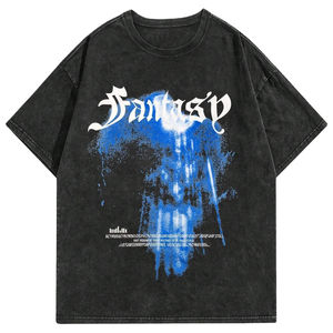 Meilleur prix arrivée pour hommes vintage lavage à l'acide/lavage à la pierre t-shirts impression personnalisée 100% coton vêtements d'été pour adultes - Product Image 1