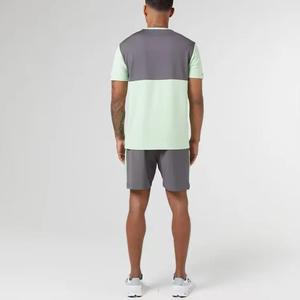 Ropa de calle de verano deportes personalizados hombres chándal corto camiseta y pantalones cortos conjunto trajes Casual algodón dos piezas pantalones cortos conjuntos para hombres - Product Image 3