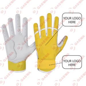 Vente en gros de gants de frappe de baseball Cabretta de la meilleure qualité en cuir avec logo personnalisé gants en cuir réglables et respirants - Product Image 4