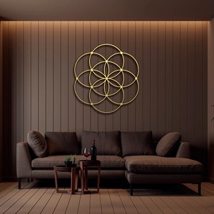 Arte de la pared de Metal contemporáneo de lujo Decoración Artística Escultura de hierro hecha a mano Colgante de pared decorativo elegante para el hogar y la Oficina - Product Image 1