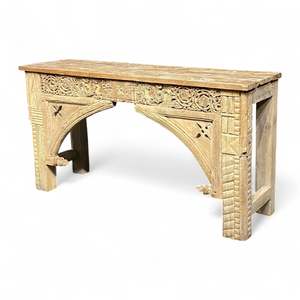 Handmade Vintage Console <b>Table</b> Luxury Elegant Antique Design Solid Wood Marble <b>Mirrored</b> Feature for Entry Villa Hotel Bedroom - Product Image 2