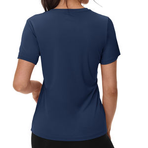 Producto respetuoso con la piel, ropa deportiva y transpirable, tacto ultrasuave, la mejor camiseta de gimnasio de entrenamiento de tela de poliéster para mujer - Product Image 2