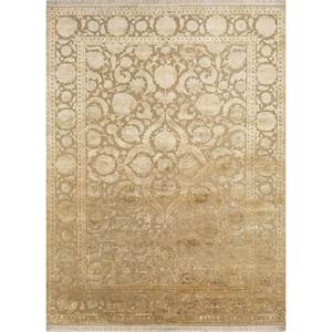 Tapis en laine et soie noué à la main Aurora Gris & Noir à motif floral Qnq-21(Em) pour entrée de maison, modèle puzzle rectangulaire 9x12 pour adolescents - Product Image 1