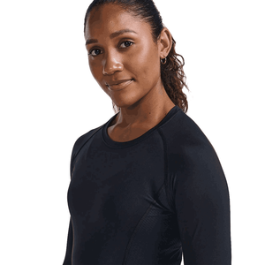 2024 nouvelle arrivée fabriqué en usine femmes solide noir manches longues Spandex Compression chemises respirant femmes t-shirts - Product Image 3