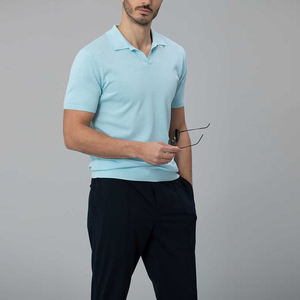 Suministro del fabricante para hombres para Polo 100% algodón personalizado impreso ligero Color sólido Anti-Pilling uso diario corto - Product Image 2