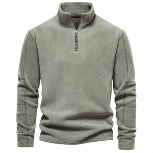 Sweat-shirt de course pour homme, respirant, évacuant la sueur, confortable, avec fermeture à glissière, manches longues, personnalisé - Product Image 6