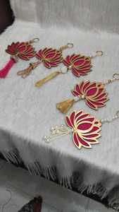 ที่แขวนบัวแบบสวยยอดนิยมสำหรับตกแต่งบ้านตกแต่งบ้านงานแต่งงาน mehendi ฉากหลังของตกแต่งผนังดอกบัวสีชมพู - Product Image 6