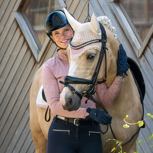 หมวกครอบหูรูปม้าหรูหราตกแต่งด้วยแผงตาข่ายสำหรับระบายอากาศ - Product Image 5