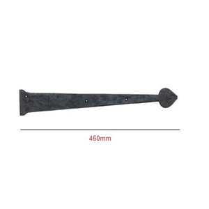 CHARNIÈRE AVANT DE SANGLE EN FONTE Finition noire mate Quincaillerie en fonte robuste pour charnière avant de sangle de porte de porte - Product Image 3