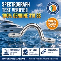 Œil de fixation en acier inoxydable 316 pour bimini marin, 6*60mm, sangle d'attache, boucle de pont, accessoires de quincaillerie pour yacht et bateau