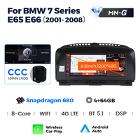 MEKEDE Navigation Car DVD Multimedia Player Auto Radio audio pour BMW Série 7 E65 8.8 pouces