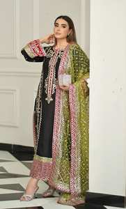 Elegante Lehenga Choli Anarkali de Chifón Bordado para Mujer, Ropa de Fiesta de Noche - Product Image 4